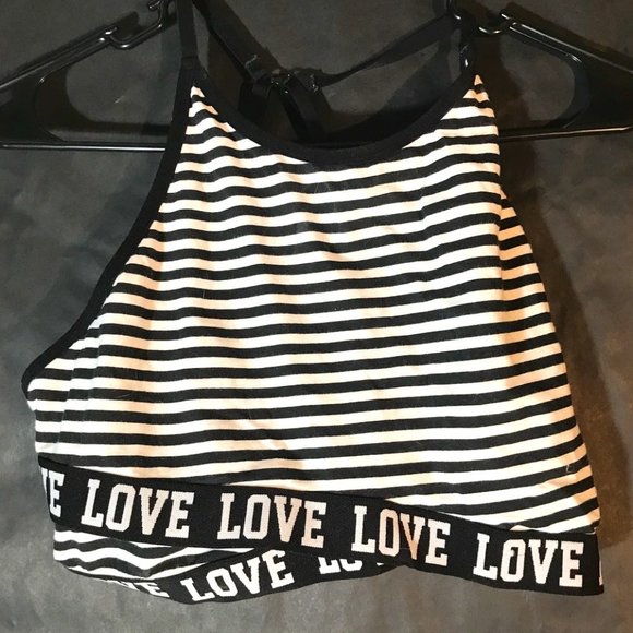 No Boundaries Other - 🔮🎱 3 for $10  LOVE Lounge Bra Soft Sports Spaghetti Straps Size 42 Striped
